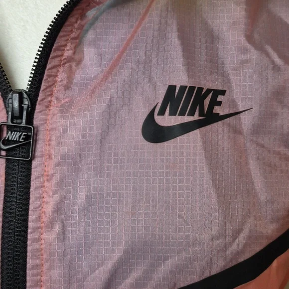 Nike Pink and‎ Yellow Hooded Vest Windbreaker Woman's Size S Colorblock Neon - Picture 2 of 12